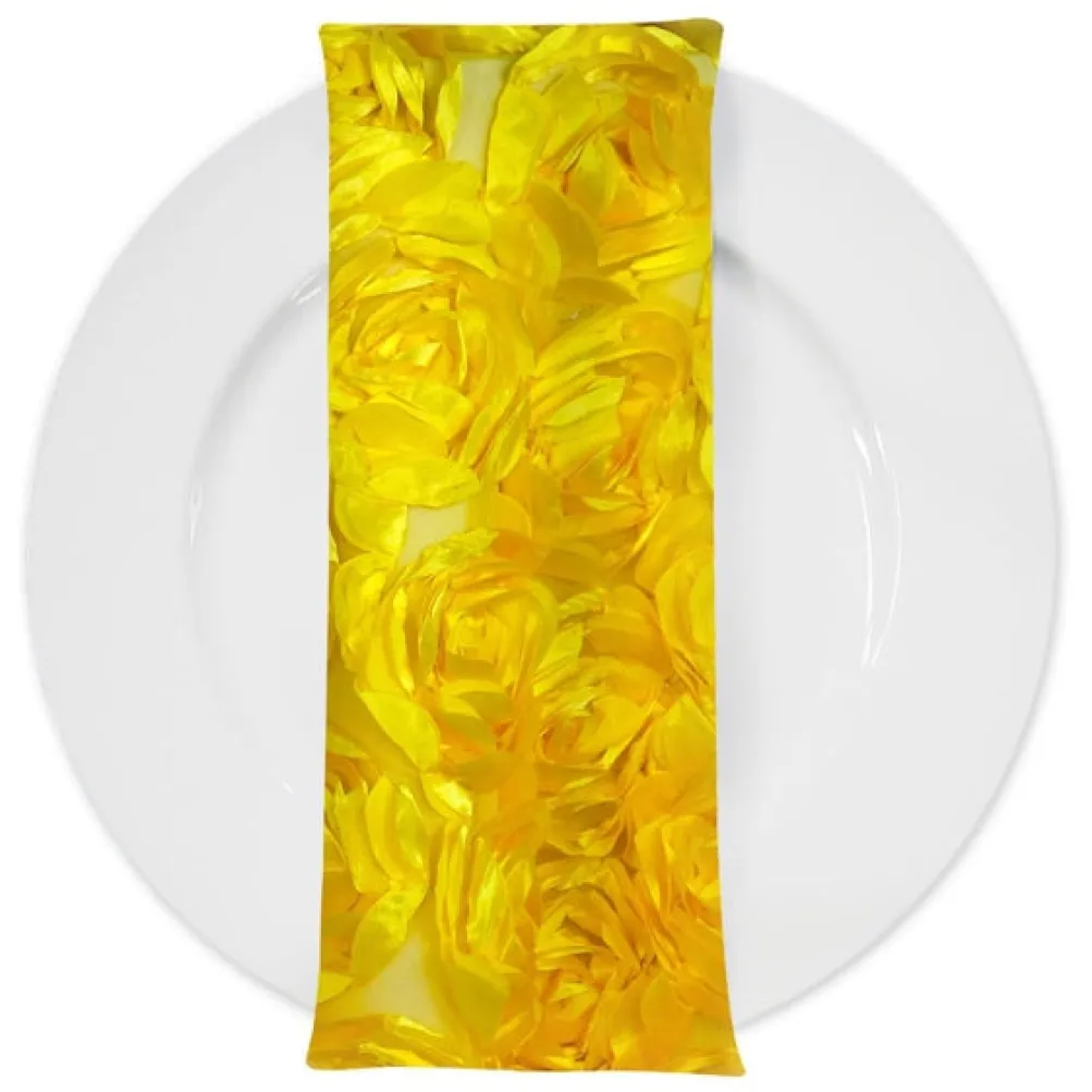 Peony Bouquet (w/ Poly Lining) Table Napkin in Yellow