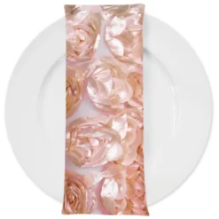 Peony Bouquet (w/ Poly Lining) Table Napkin in Blush