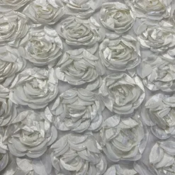 Peony Bouquet (w/ Poly Lining) Table Napkin in Ivory