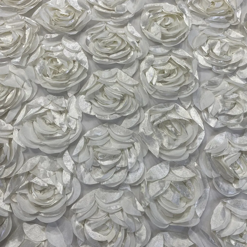 Peony Bouquet (w/ Poly Lining) Table Napkin in Ivory