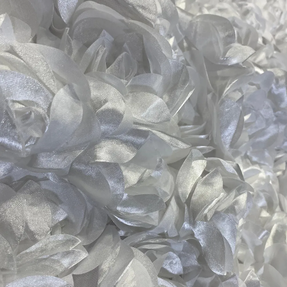 Peony Bouquet (w/ Poly Lining) Table Napkin in White