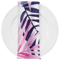 Pink Botanical (Poly Print) Table Napkin