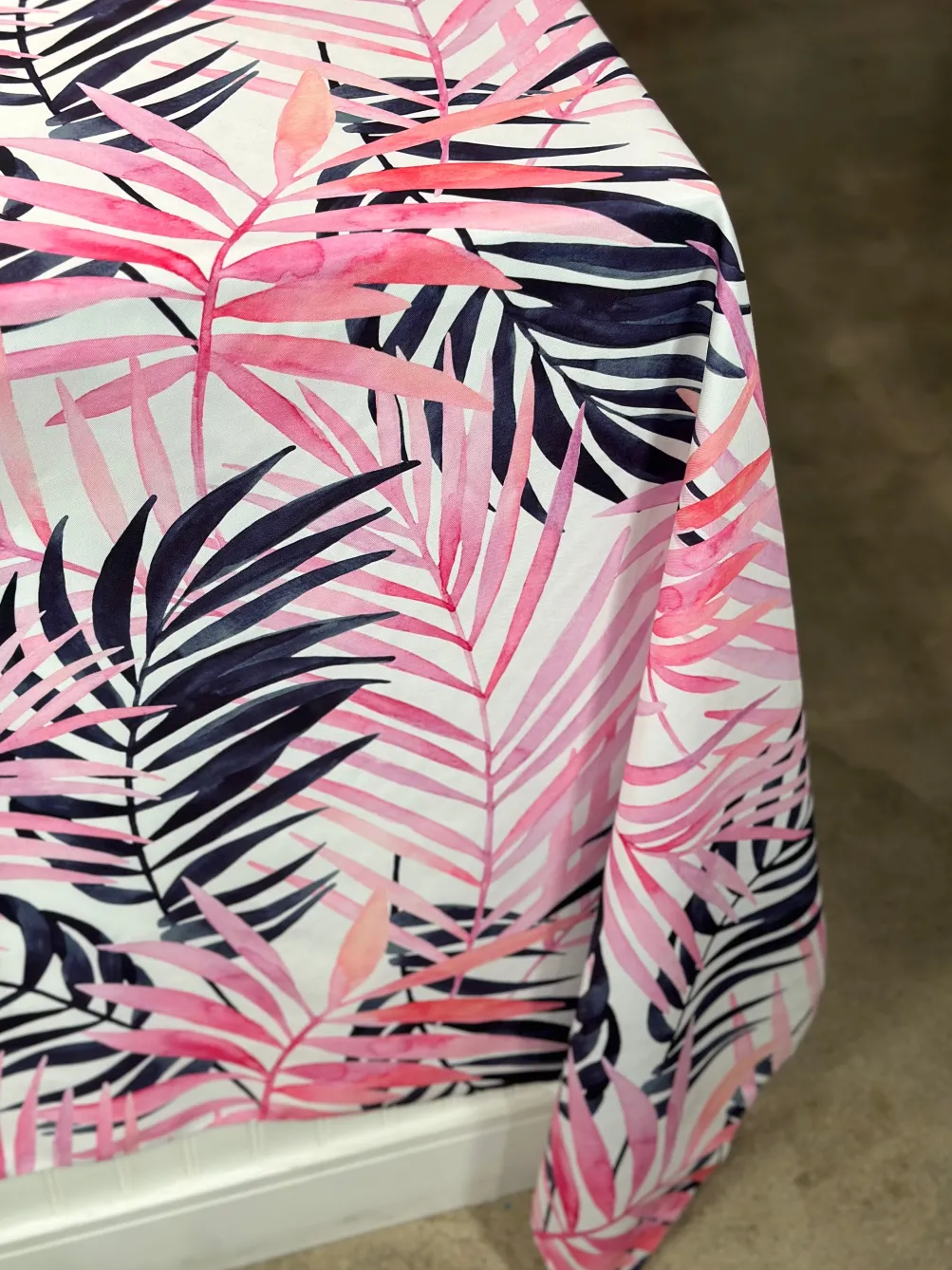 Pink Botanical (Poly Print) Table Linen
