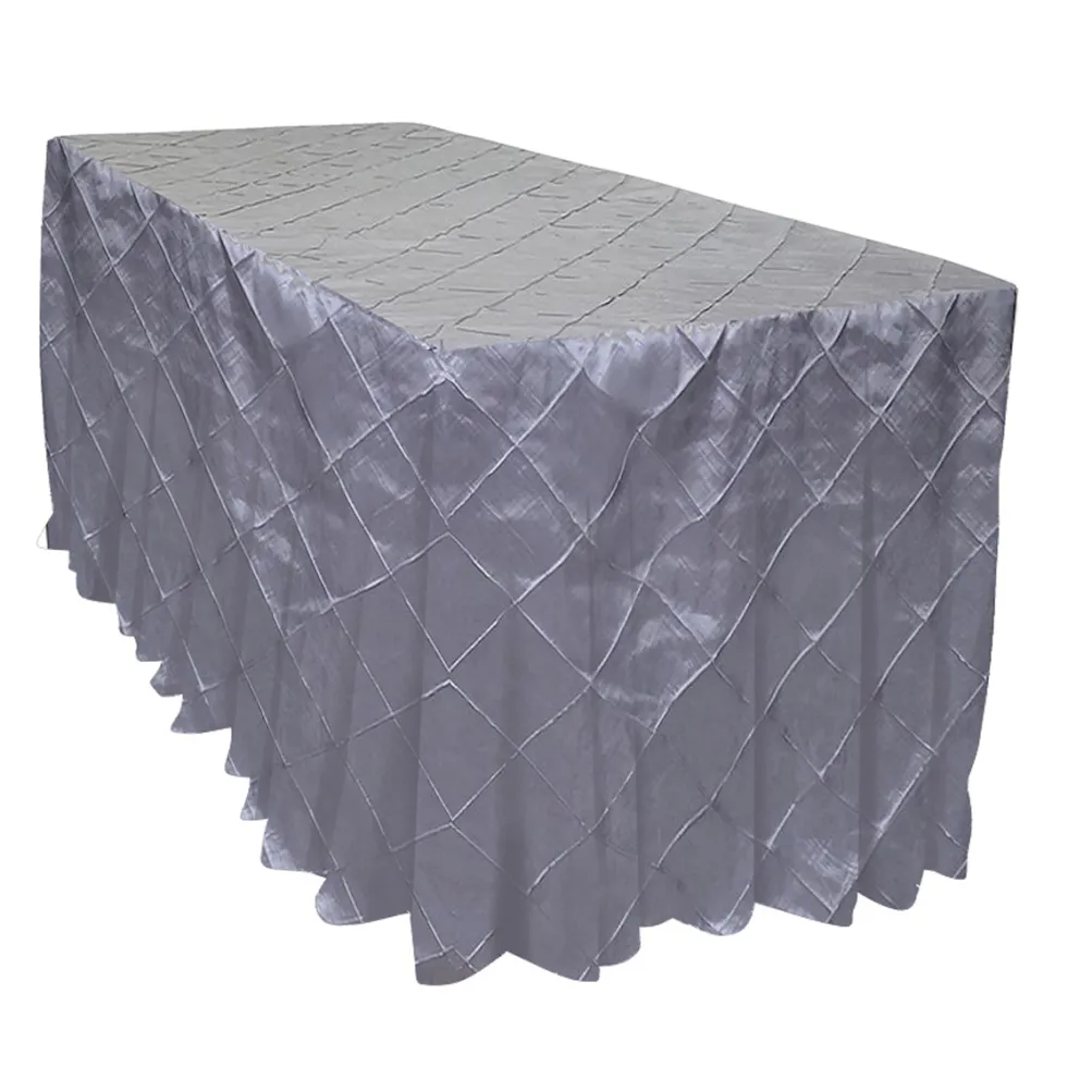 4" Pintuck Taffeta Banquet Fitted Tablecloths - Hospitality Line