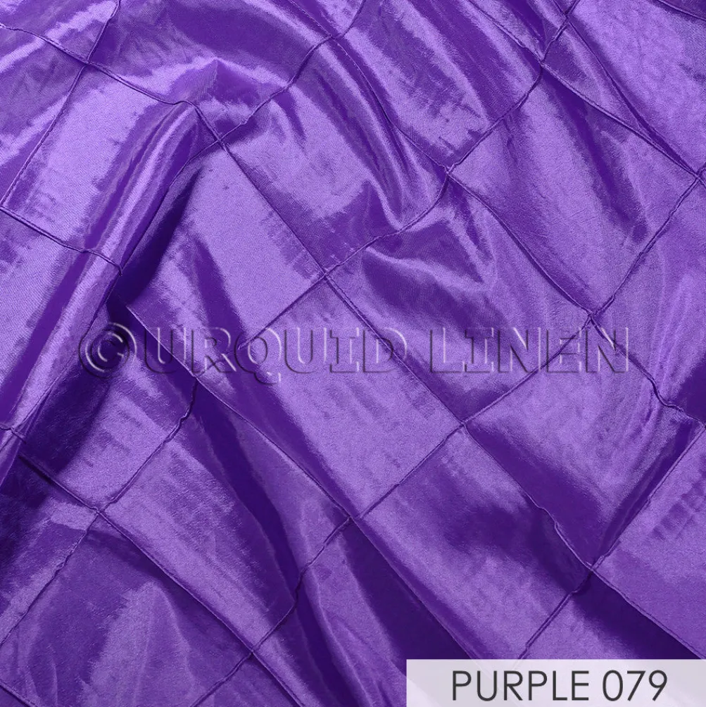 4" Pintuck Taffeta Banquet Fitted Tablecloths - Hospitality Line