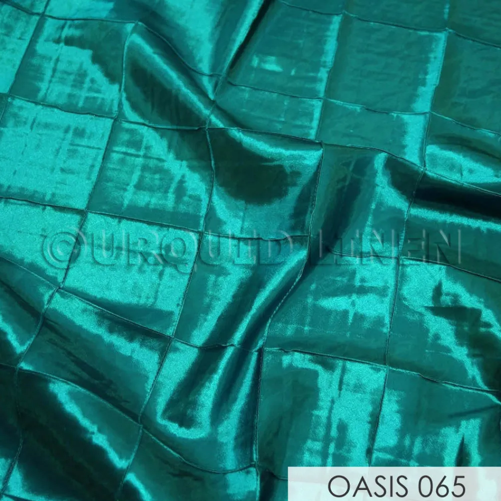 4" Pintuck Taffeta Banquet Fitted Tablecloths - Hospitality Line