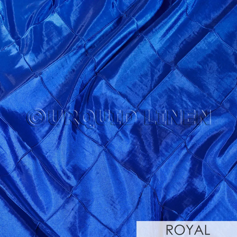4" Pintuck Taffeta Banquet Fitted Tablecloths - Hospitality Line