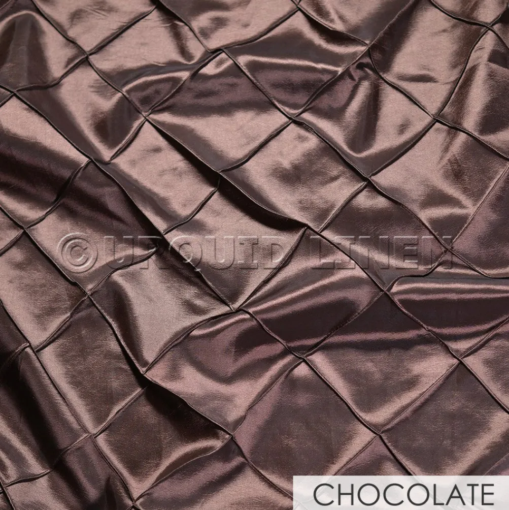 4" Pintuck Taffeta Banquet Fitted Tablecloths - Hospitality Line