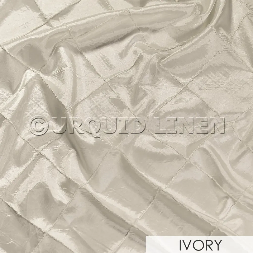 4" Pintuck Taffeta Banquet Fitted Tablecloths - Hospitality Line