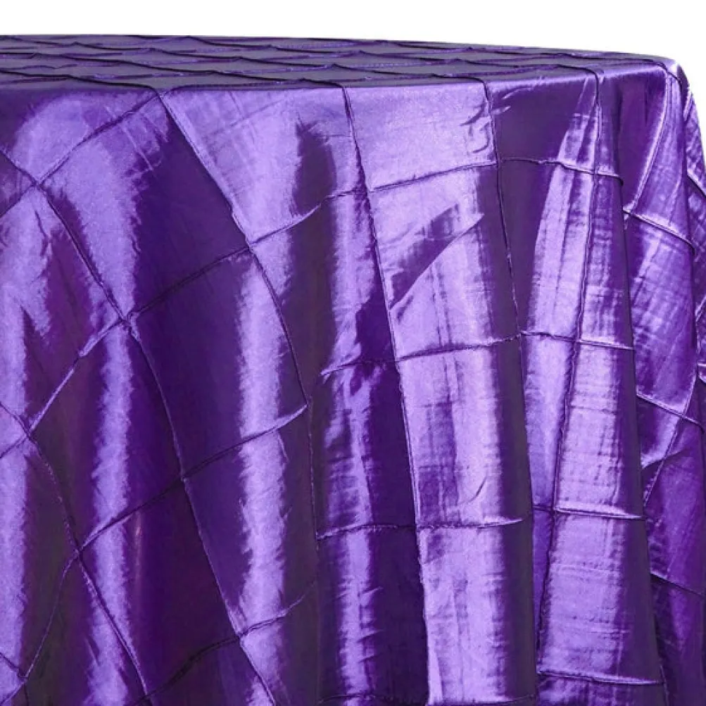 4" Pintuck Taffeta Table Linen in Purple 079