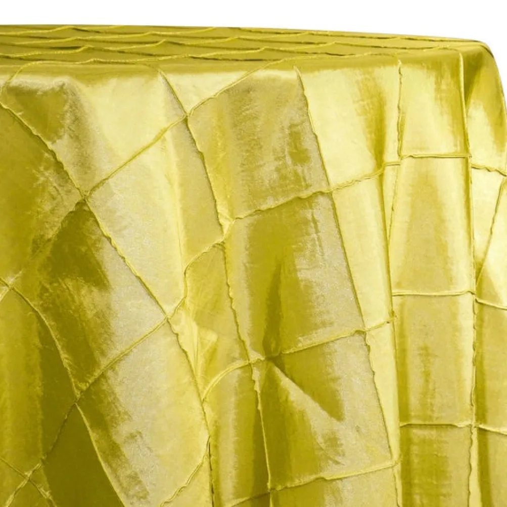 4" Pintuck Taffeta Table Linen in Yellow
