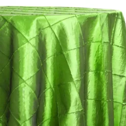 4" Pintuck Taffeta Table Linen in Green