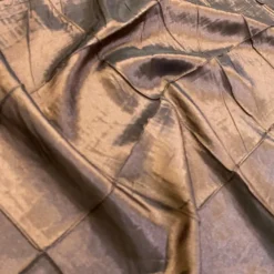 4" Pintuck Taffeta Table Linen in Chocolate