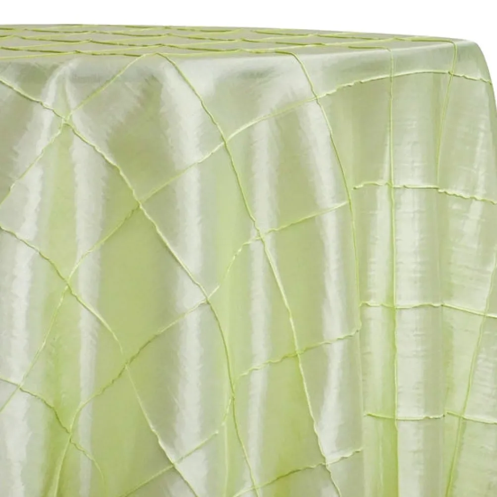 4" Pintuck Taffeta Table Linen in Lt Sage 090
