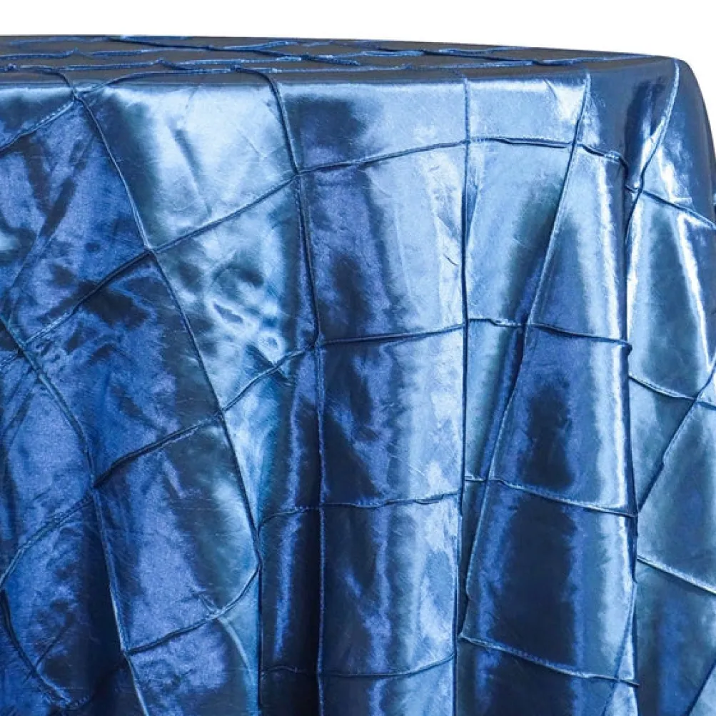 4" Pintuck Taffeta Table Linen in Peacock