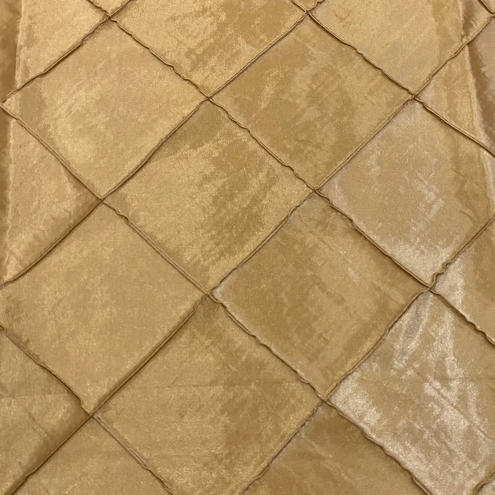 4" Pintuck Taffeta Table Linen in Buttercup 114