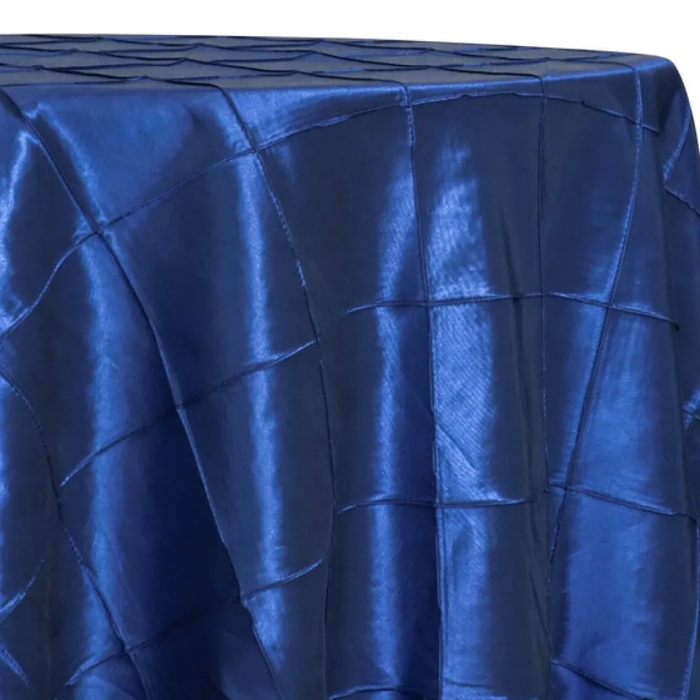 4" Pintuck Taffeta Table Linen in Marine 091