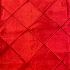 4" Pintuck Taffeta Table Linen in Red 099
