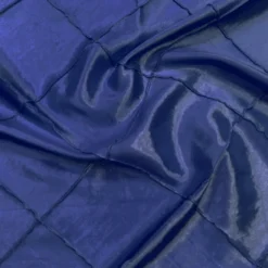 4" Pintuck Taffeta Table Napkin in Navy