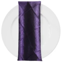 4" Pintuck Taffeta Table Napkin in Raisin 356