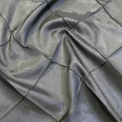 4" Pintuck Taffeta Table Napkin in Charcoal