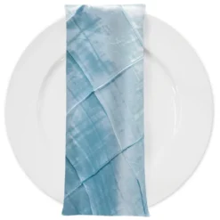 4" Pintuck Taffeta Table Napkin in Baby Blue 071