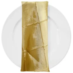 4" Pintuck Taffeta Table Napkin in Buttercup 114