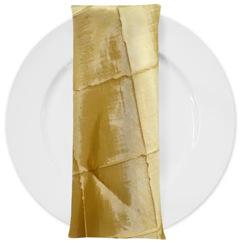 4" Pintuck Taffeta Table Napkin in Buttercup 114