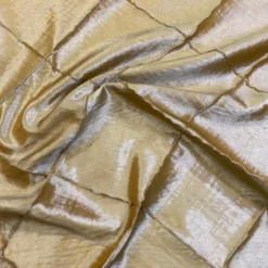 4" Pintuck Taffeta Table Napkin in Champagne 060