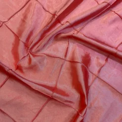 4" Pintuck Taffeta Table Napkin in Coral 131