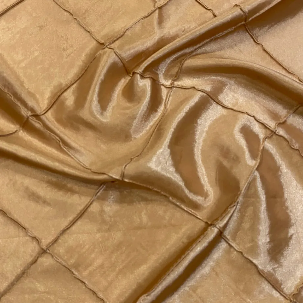 4" Pintuck Taffeta Table Napkin in Gold