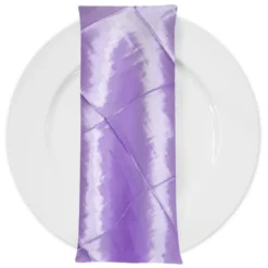4" Pintuck Taffeta Table Napkin in Lavender