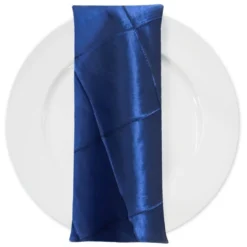 4" Pintuck Taffeta Table Napkin in Marine 091