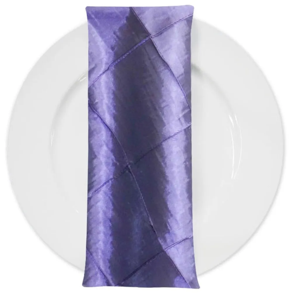 4" Pintuck Taffeta Table Napkin in Purple 079
