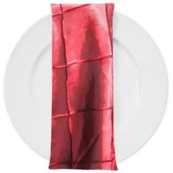 4" Pintuck Taffeta Table Napkin in Wine 001