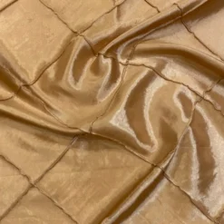 4" Pintuck Taffeta Table Runner in Gold 902