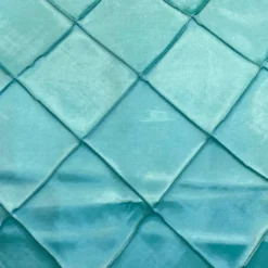 4" Pintuck Taffeta Table Runner in Teal 033