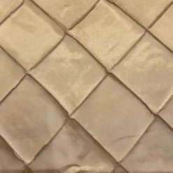 4" Pintuck Taffeta Table Runner in Taupe Gold