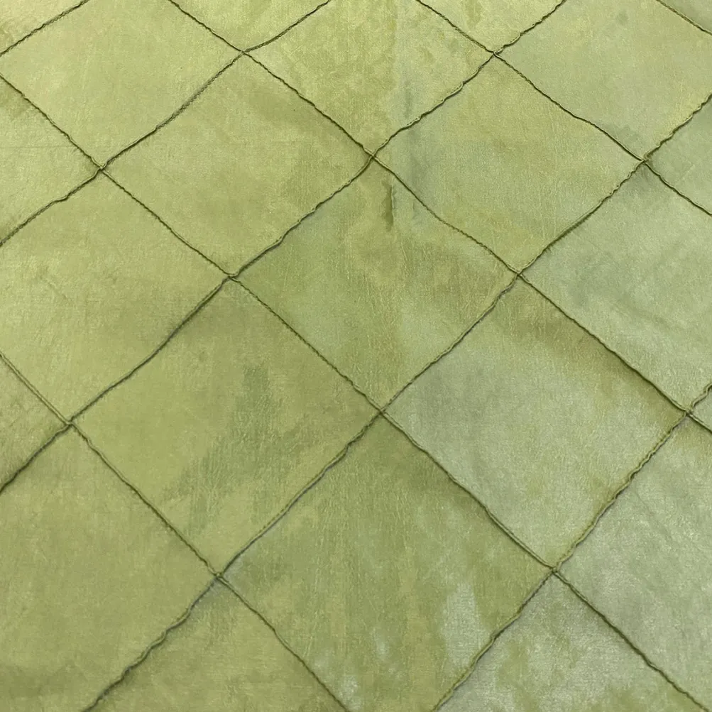 4" Pintuck Taffeta Table Runner in Sage 103
