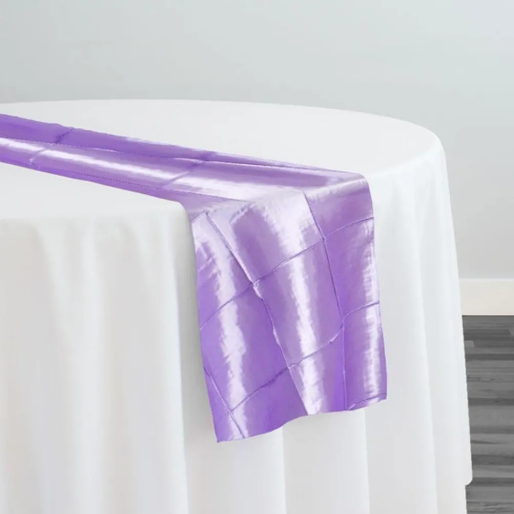 4" Pintuck Taffeta Table Runner in Lavender 119