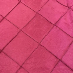 4" Pintuck Taffeta Table Runner in Hot Pink 128