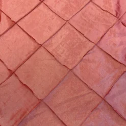 4" Pintuck Taffeta Table Runner in Coral 131