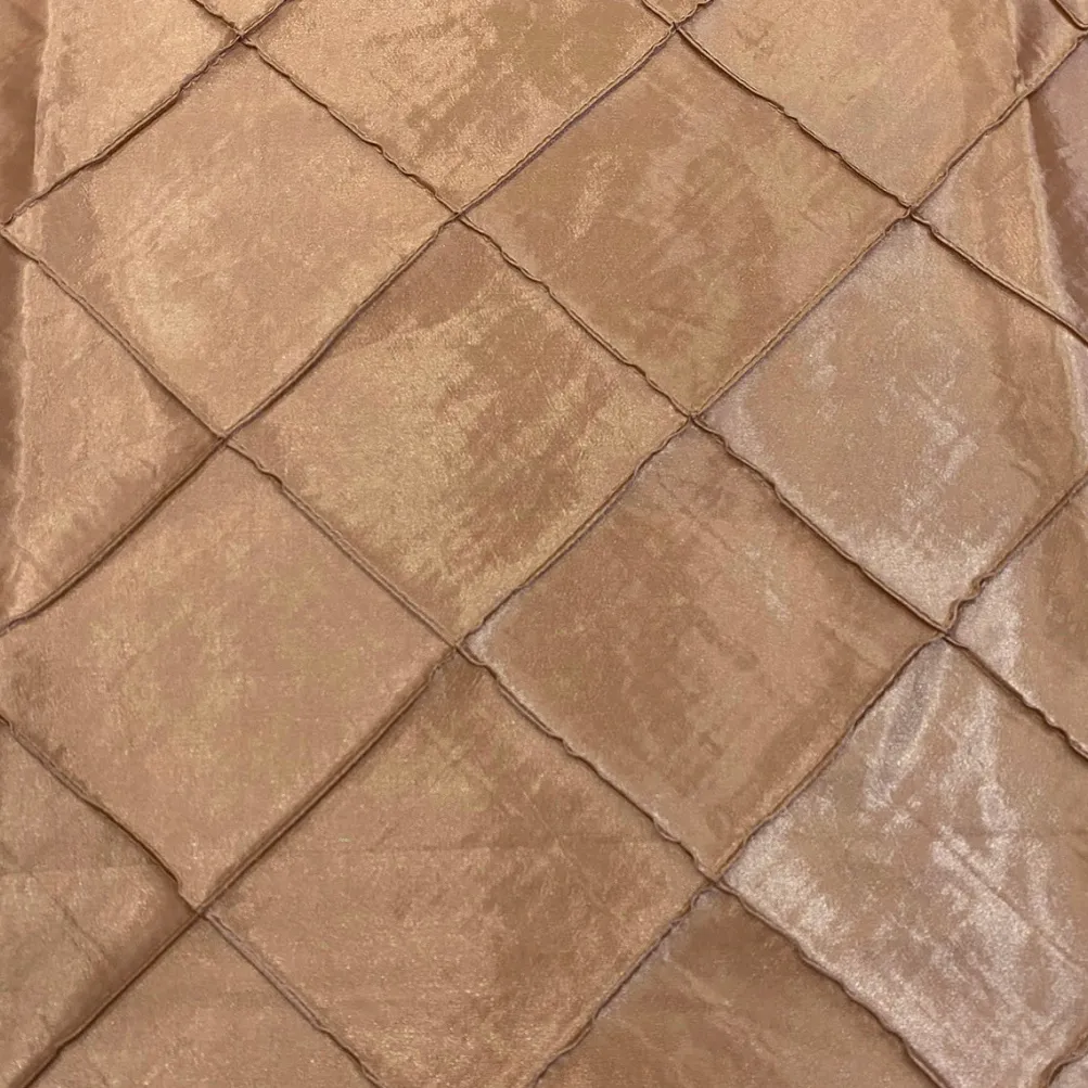 4" Pintuck Taffeta Table Runner in Khaki Blue 022