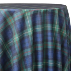 Plaid (Poly Print) Table Linen in Green