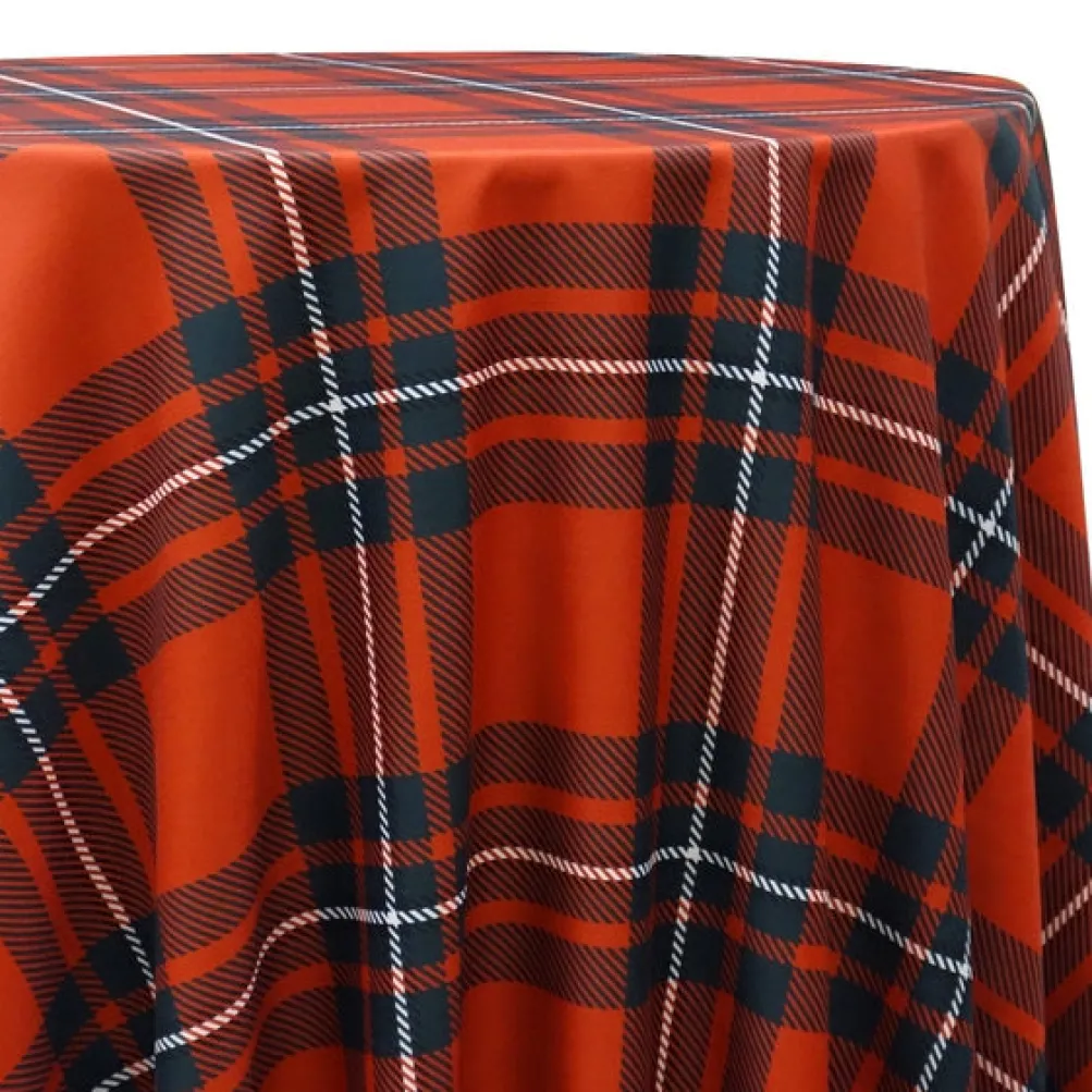 Plaid (Poly Print) Table Linen in Red and White