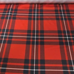 Plaid (Poly Print) Table Linen in Red and White