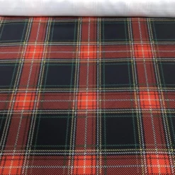 Plaid (Poly Print) Table Linen in Red and Green