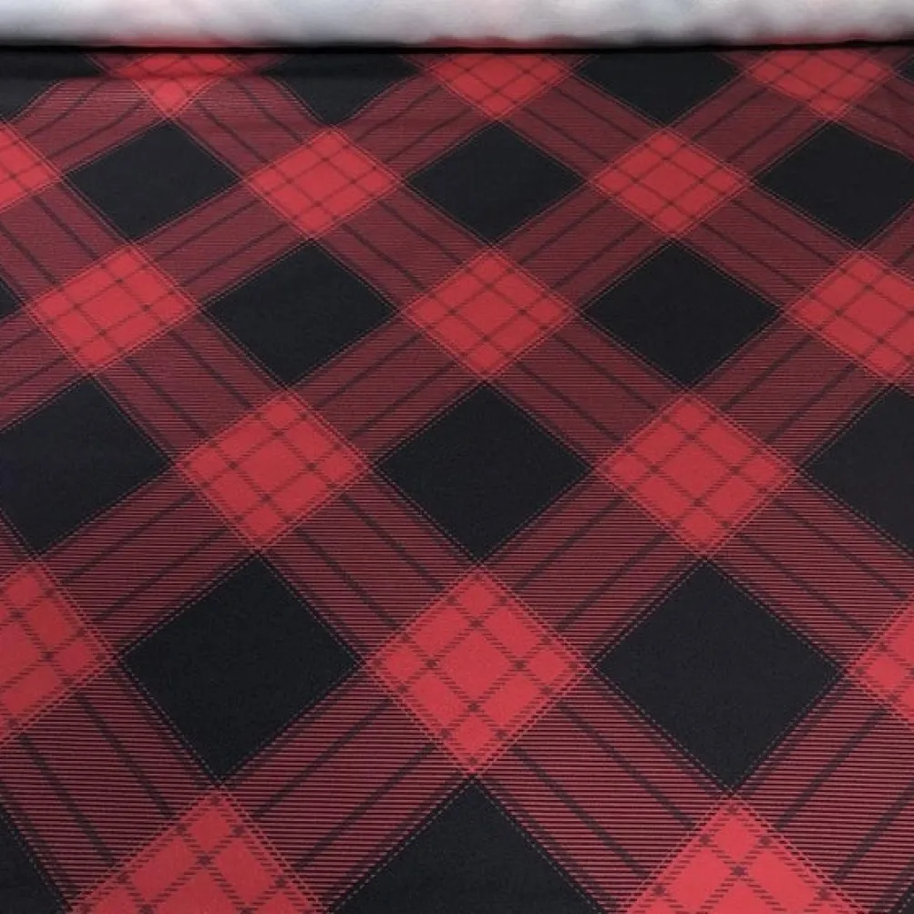 Plaid (Poly Print) Table Linen in Buffalo Plaid