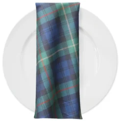 Plaid (Poly Print) Table Napkin in Green