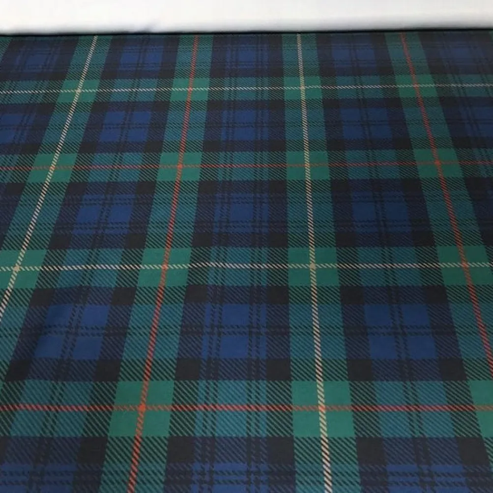 Plaid (Poly Print) Table Runner in Green